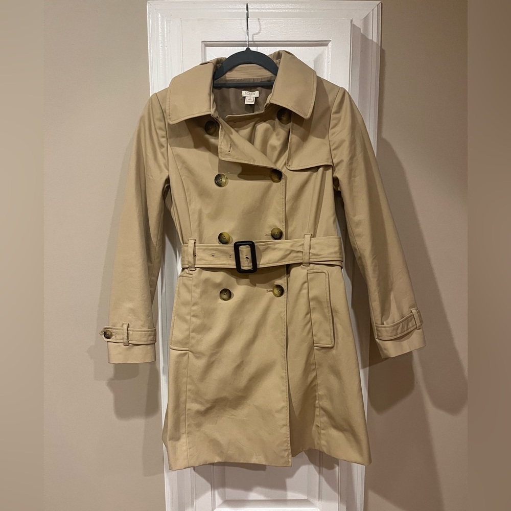 Jcrew Women’s tan dress trench coat